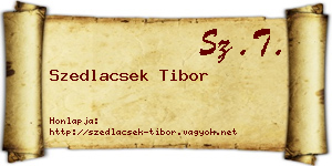 Szedlacsek Tibor névjegykártya